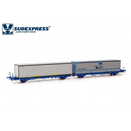 Container carrier wagon Cimar, COMSA. Container carrier wagon Cimar, COMSA.