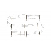 Barbed wire fence.
