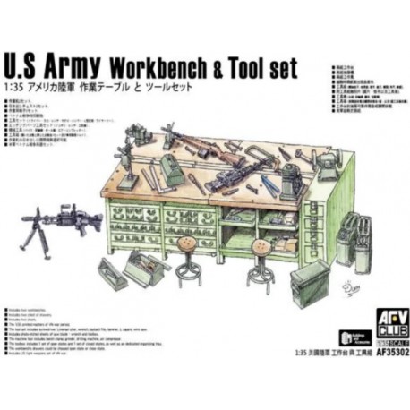 US army workbench and tool set.