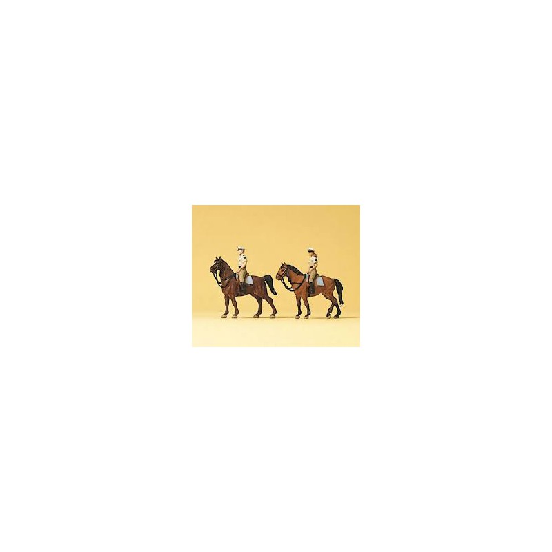 Police on horseback.