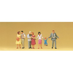Walking couples.