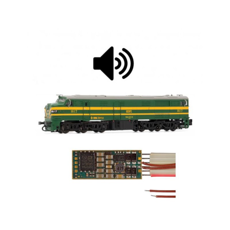 Decoder con sonido para las 316 RENFE, 6 pins. D&H