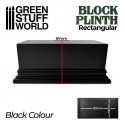 Pedestal rectangular, negro 12x6cm.