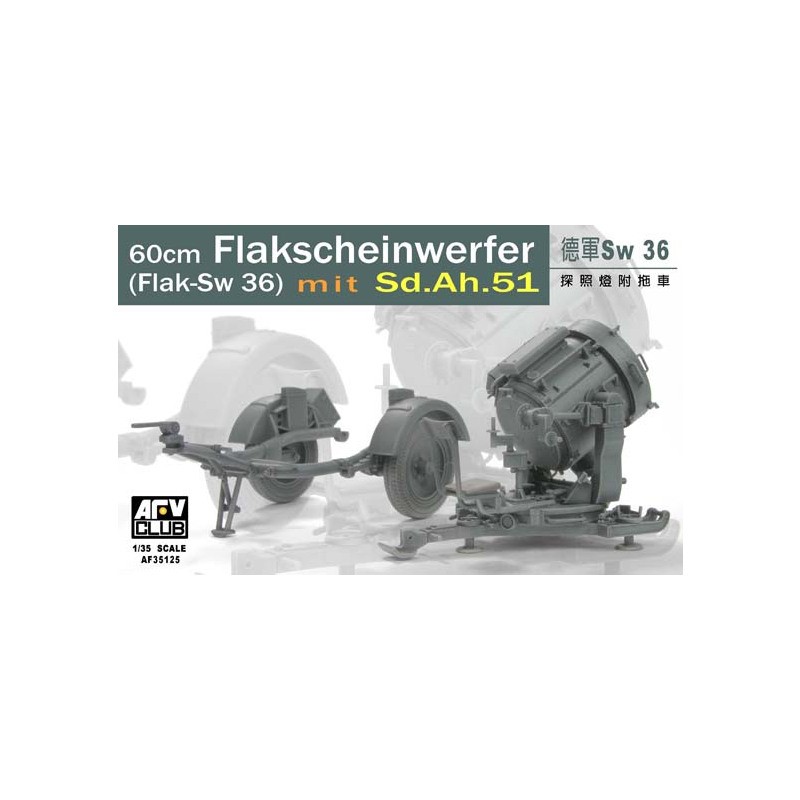 German SW-36 searchlight with trailer. AFV CLUB 35125