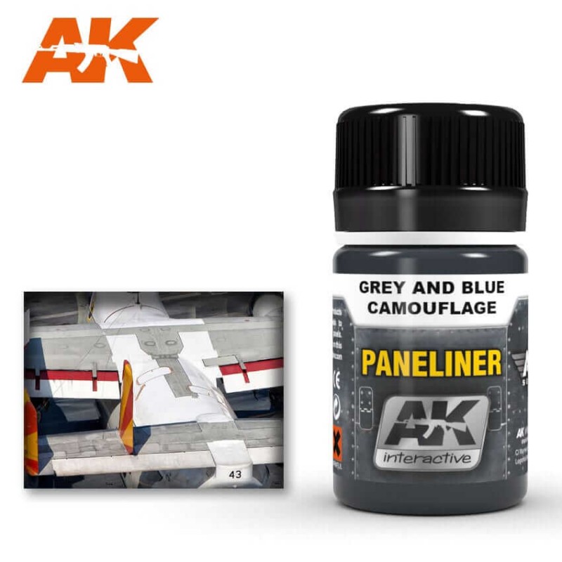 Paneliner para camuflaje gris y azul. Paneliner para camuflaje gris y azul.