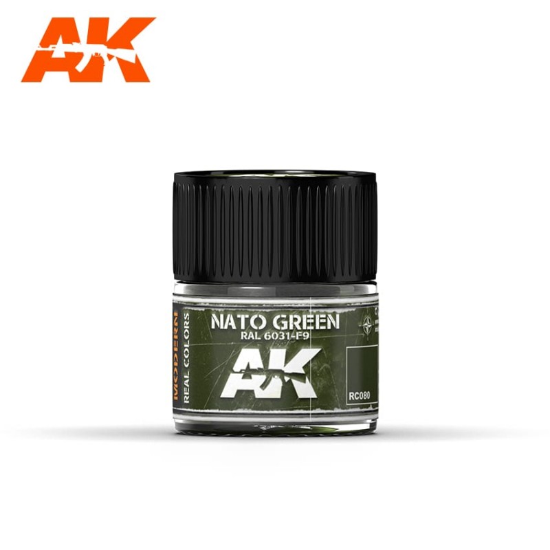 Nato Green (RAL 6031F9), 10ml. Real Colors. AK INTERACTIVE RC080