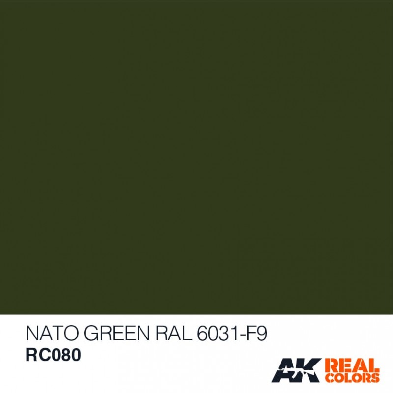 Nato Green (RAL 6031F9), 10ml. Real Colors. AK INTERACTIVE RC080
