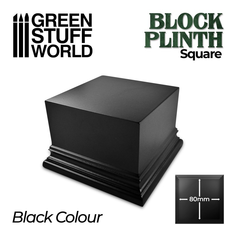 Pedestal cuadrado, negro 8x8 cm. Pedestal cuadrado, negro 8x8 cm.