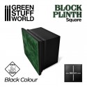 Pedestal cuadrado, negro 8x8 cm.