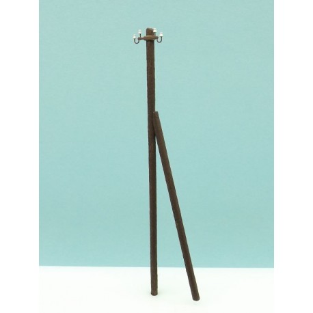 Electric wood pole, with support. RB 2850