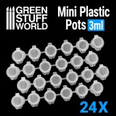 Mini botes de plastico 3ml (x24).