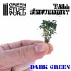 Tall shrubbery, dark green.