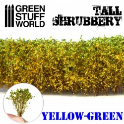 Arbustos altos, verde amarelo.
