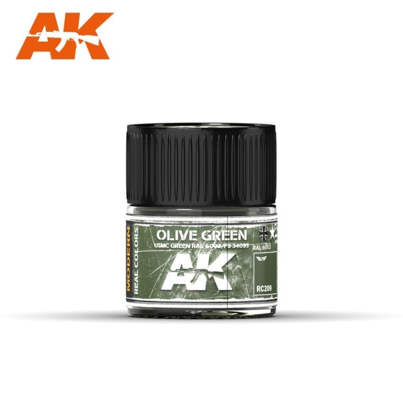 Olive Green/USMC Green (RAL 6003) (FS 34095), 10ml. Real Colors. Olive Green/USMC Green (RAL 6003) (FS 34095), 10ml. Real Colors.