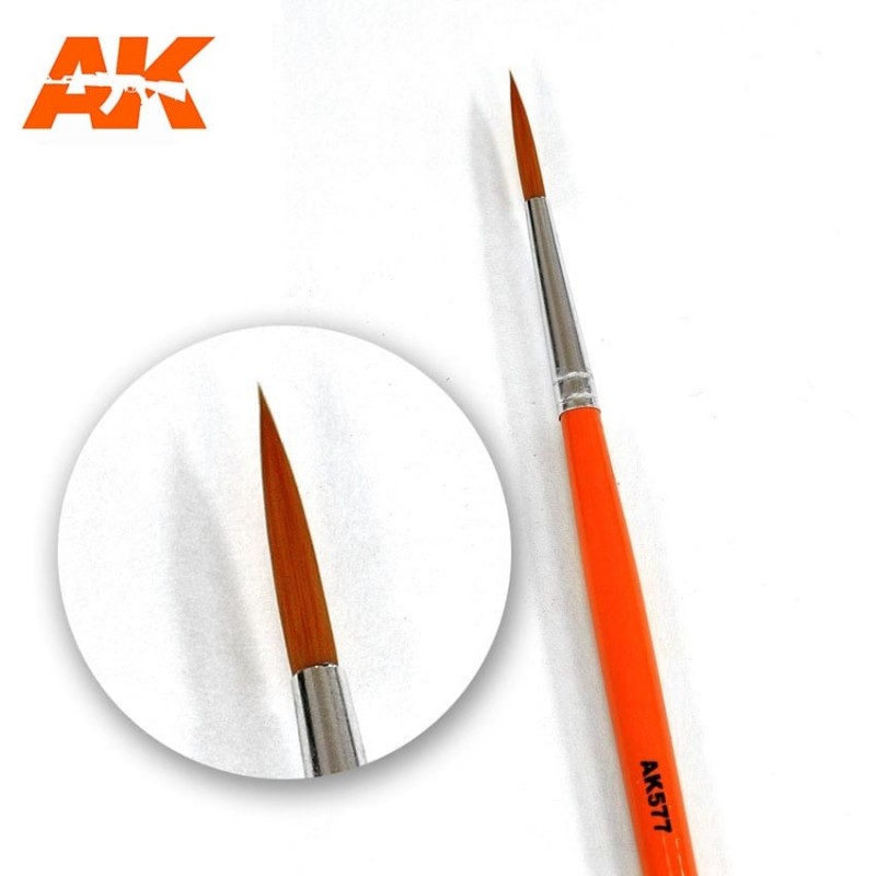 Fine long weathering brush.