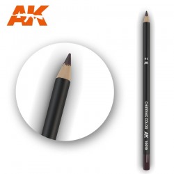 Crayon aquarelle : copeaux.
