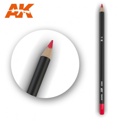 Watercolor pencil red primer.