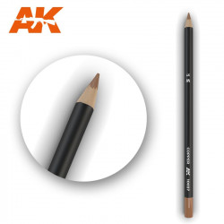 Crayon aquarelle : cuivre.