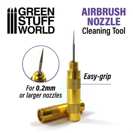 Cleaning needle for airbrush.
