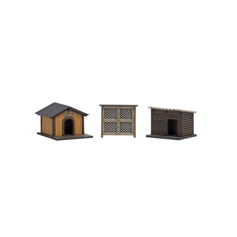 Rabbit hutch and dog houses. BUSCH 1522