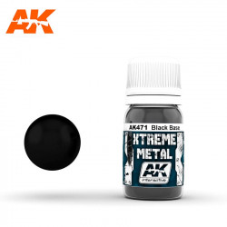 Schwarze Basis für Xtreme Metal Lacke, 30 ml.
