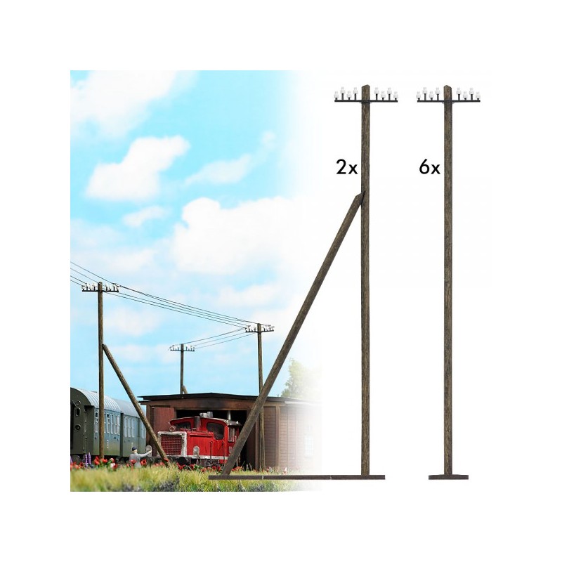 Wooden telegraph poles. BUSCH 1499