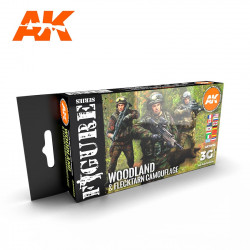 Ensemble de couleurs de camouflage Woodland & Flecktarn.
