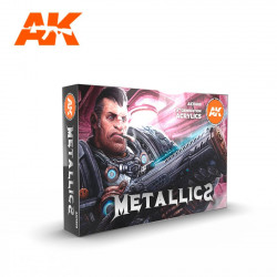Satz Metallic-Farben.