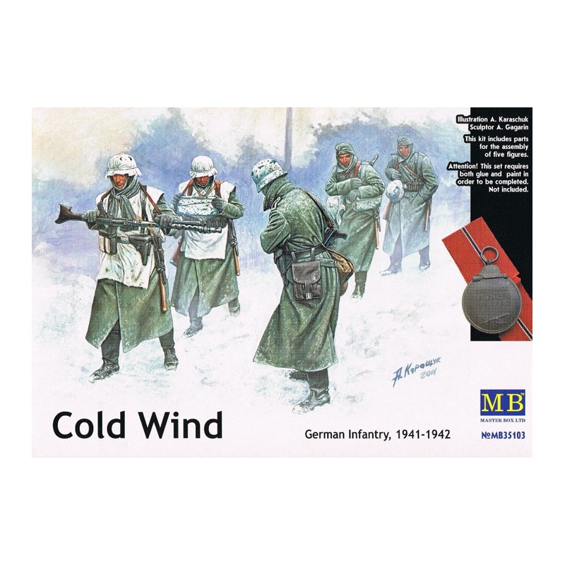 Frío invierno; Infantería alemana 1941-42. MASTER BOX 35103
