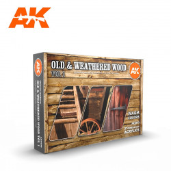 Set aus alten und verlaufenden Holzfarben (Vol.1).