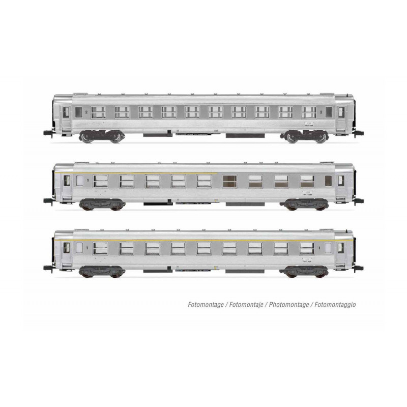 Set de coches DEV INOX "La Mouette", SNCF. Set de coches DEV INOX "La Mouette", SNCF.
