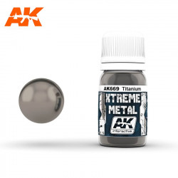 Peinture titane métallisée, 30 ml.