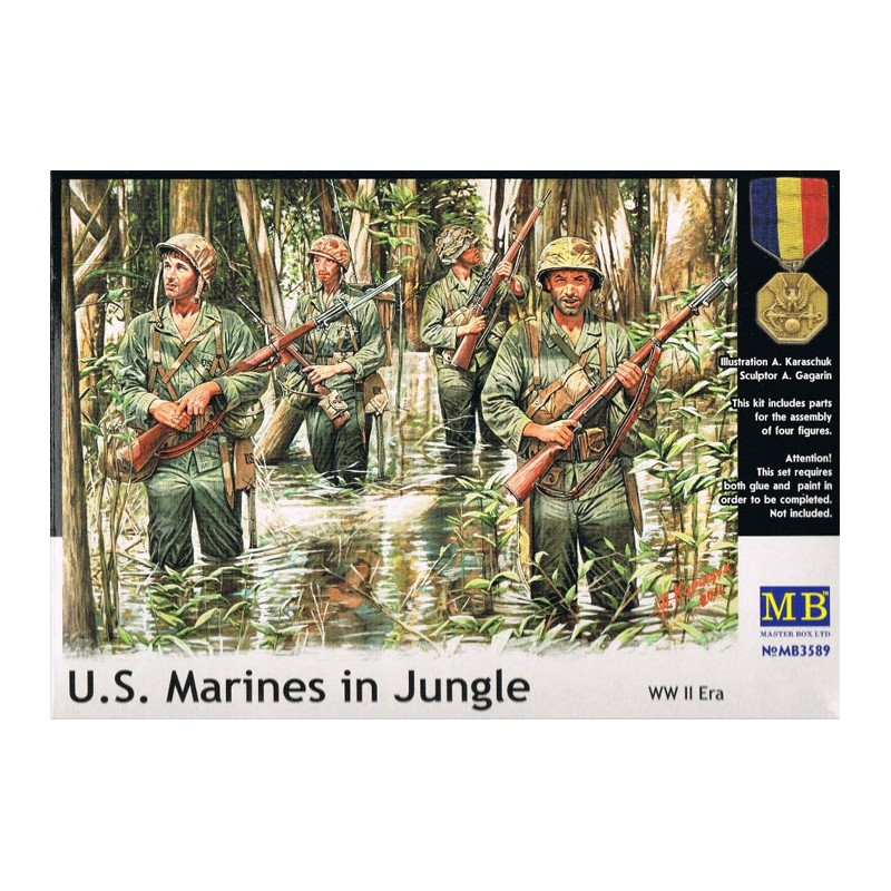 Marines norteamericanos en la jungla. WWII. MASTER BOX 3589