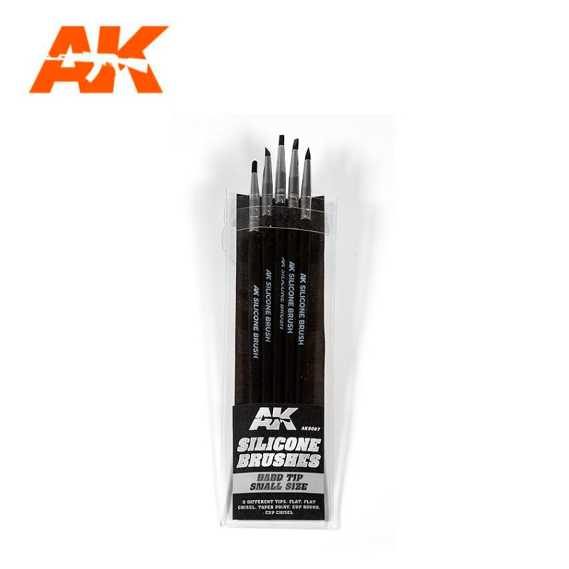 Silicone brushes hard tip small (x5). Silicone brushes hard tip small (x5).
