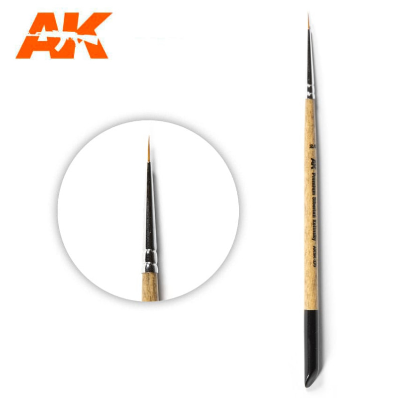 Premium siberian Kolinsky brush Nº 2/0.
