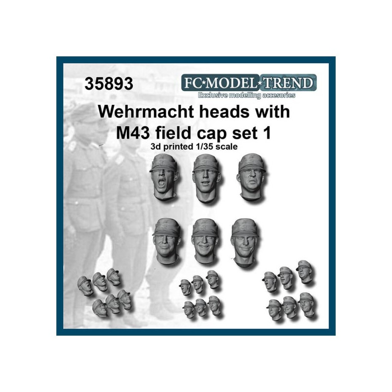 Cabezas Wehrmacht con gorra.
