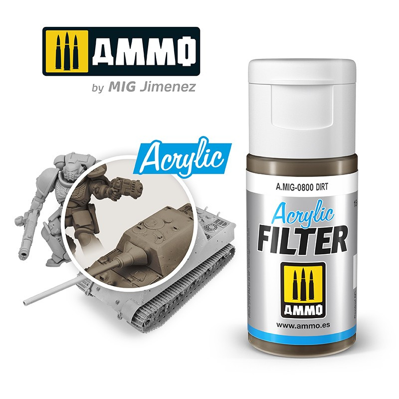 Filtro acrílico. Suciedad. Bote de 15 ml. Filtro acrílico. Suciedad. Bote de 15 ml.