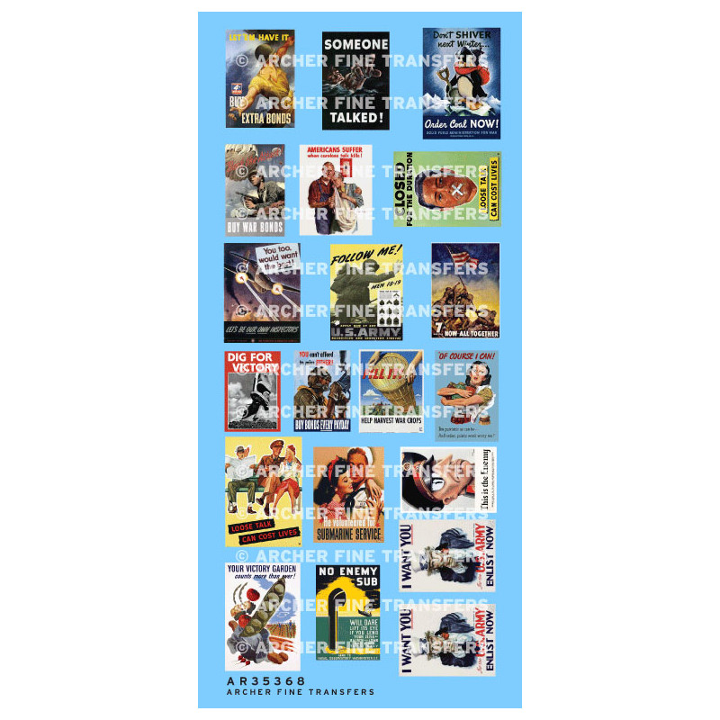 U.S. Victory posters.