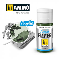 Filtro acrílico: preto esverdeado. 15 ml.