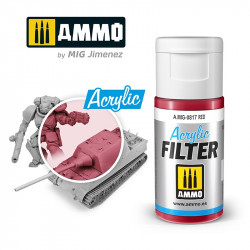 Acrylfilter: rot. 15 ml.
