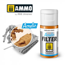 Filtro acrílico: laranja. 15 ml.