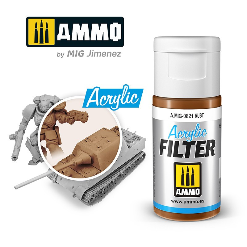 Filtro acrílico: óxido. 15 ml. Filtro acrílico: óxido. 15 ml.
