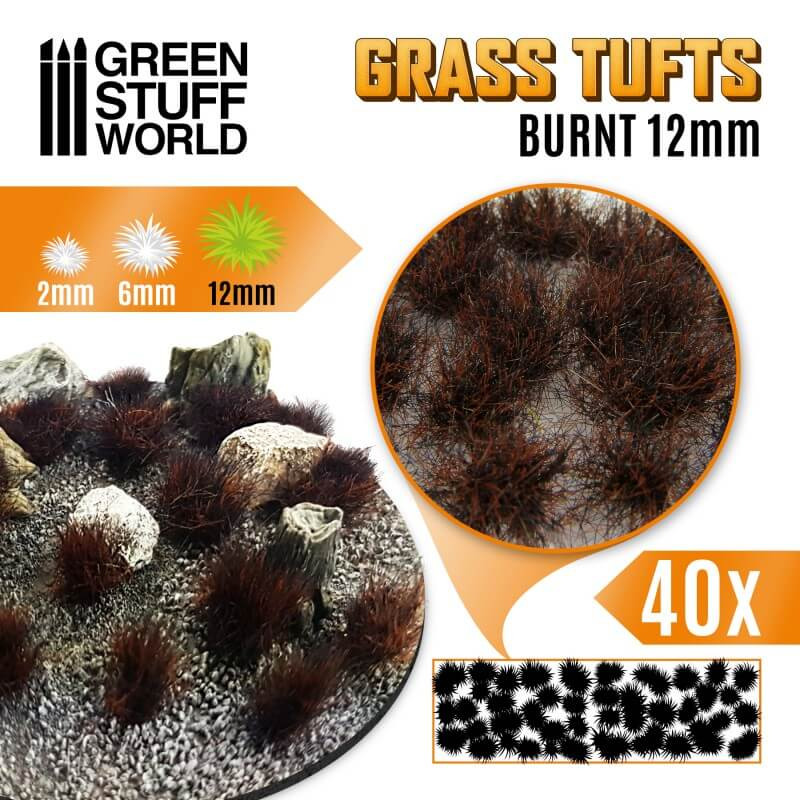 Matas de césped, quemado. 12 mm. Matas de césped, quemado. 12 mm.