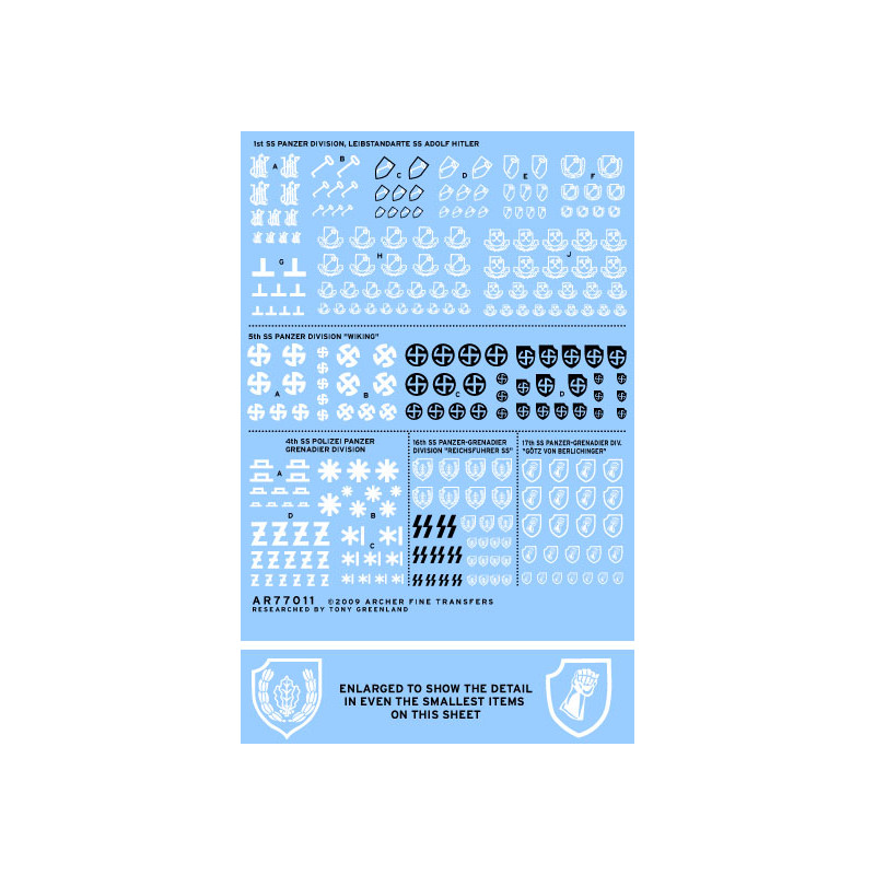 Waffen SS Panzer/Panzer Grenadier division markings.