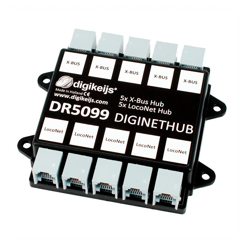 DigiNetHub: Multiconector Loconet y X-BUS.