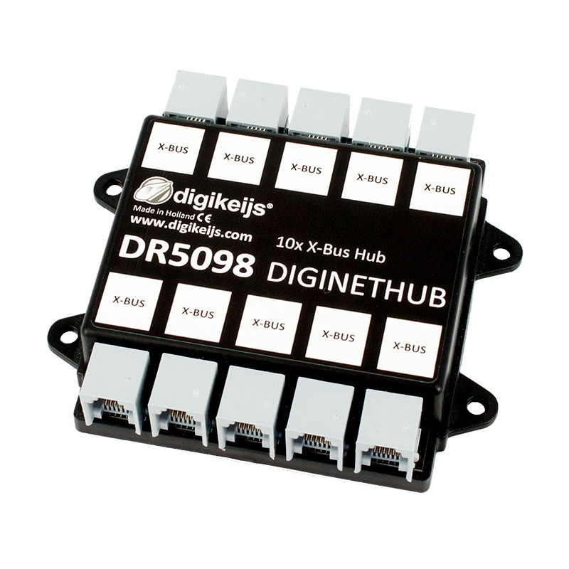 DigiNetHub: 10x X-BUS hub.