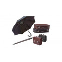 WWII Civilian suitcase with umbrella set.