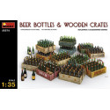Botellas de cerveza y cajas de madera. MINIART 35574