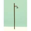 Wooden pole with light.