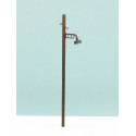 Wooden pole with light and laying.